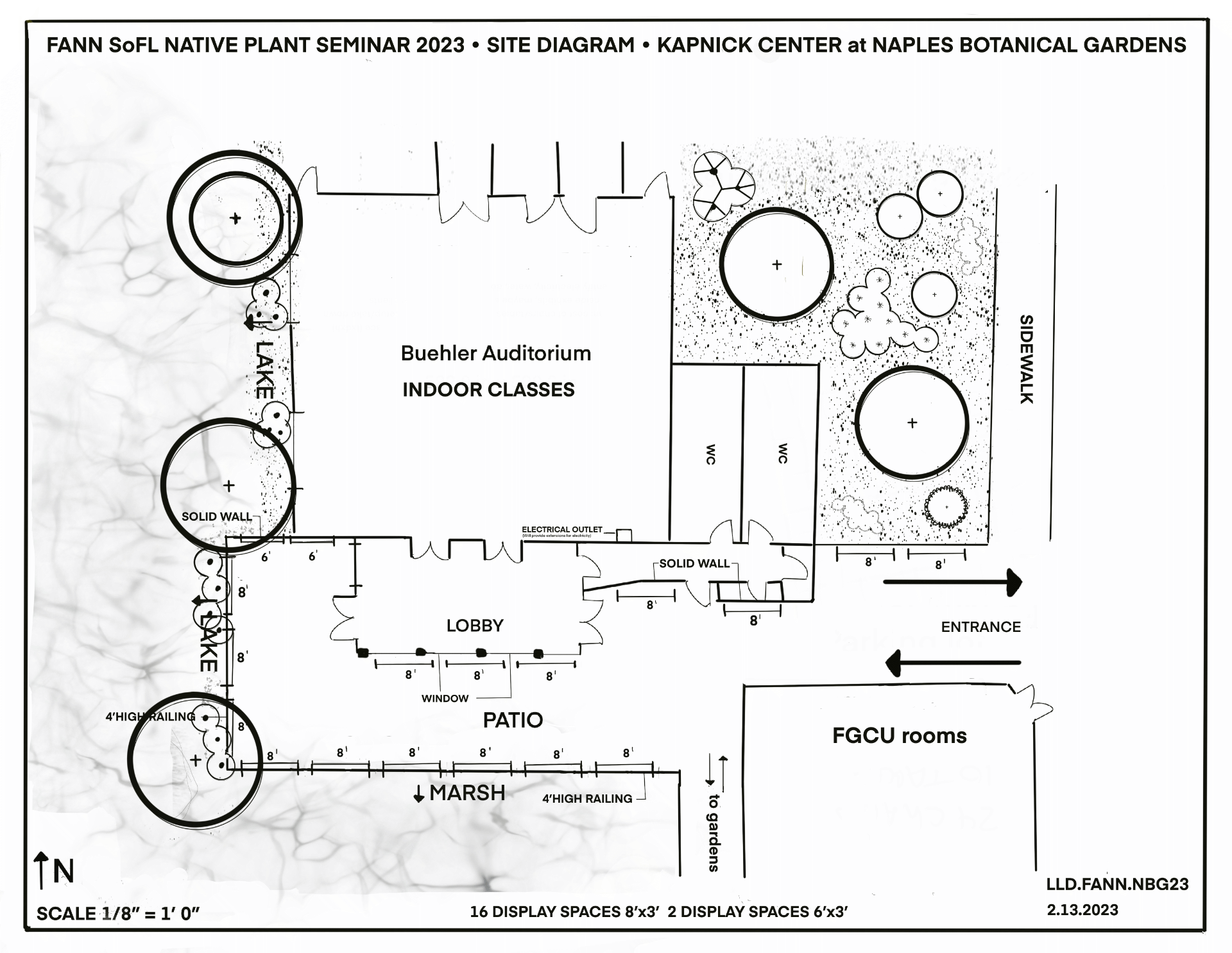 FANN Seminar Facility Diagram showing sponsor display areas